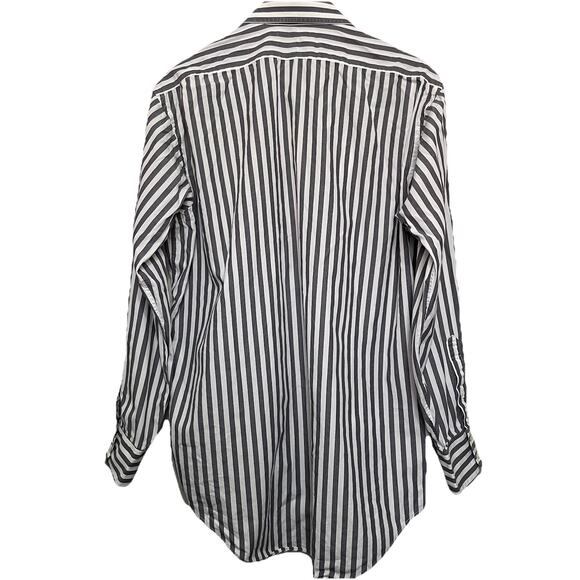 Vintage Burberrys Button Up Shirt Size 17-35 Made In USA Classic Preppy - Picture 2 of 6